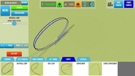 Roller Coaster Builder: Create your RollerCoaster screenshot image 2_Popularmodapk.com