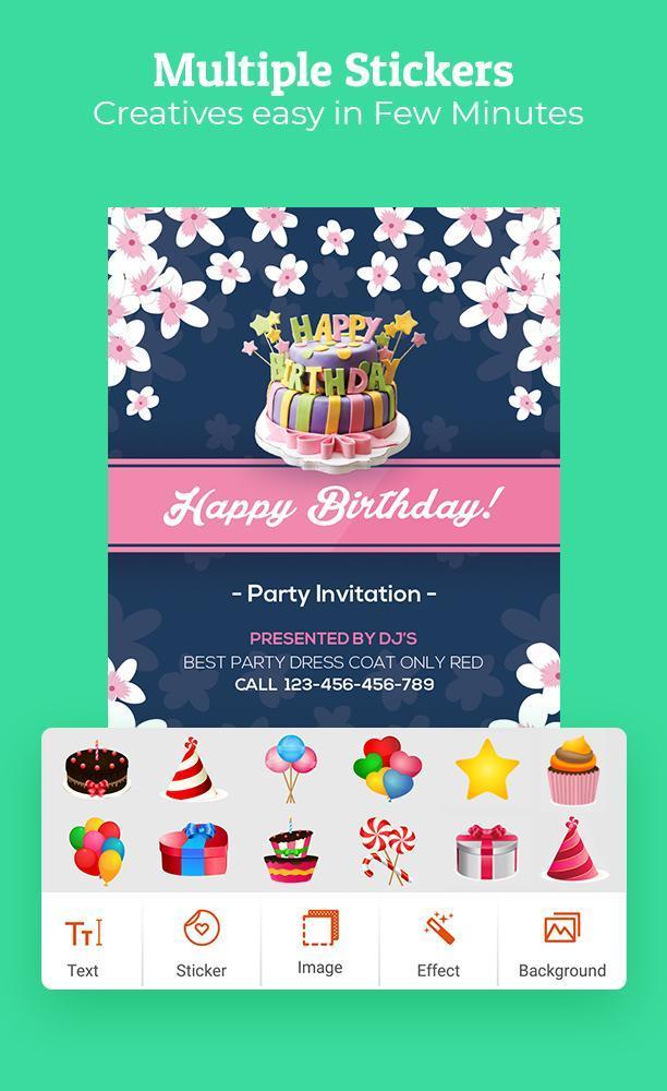 Birthday Invitation Maker screenshot image 4_Popularmodapk.com