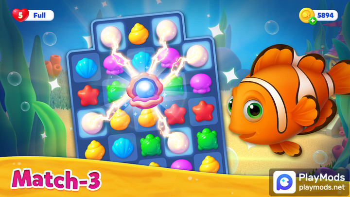 Aqua Match<span>(speed change)</span> screenshot image 1_Popularmodapk.com