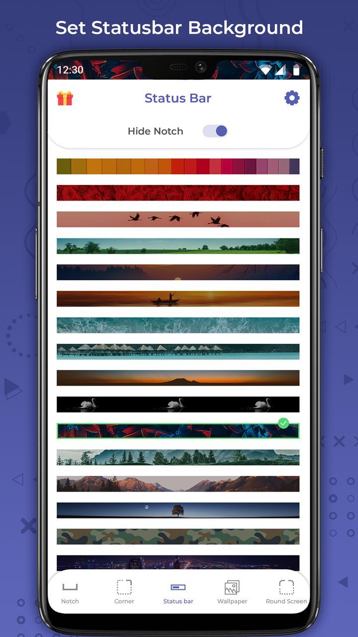Notch Remover - Notch Hider & Customize Status Bar screenshot image 2_Popularmodapk.com