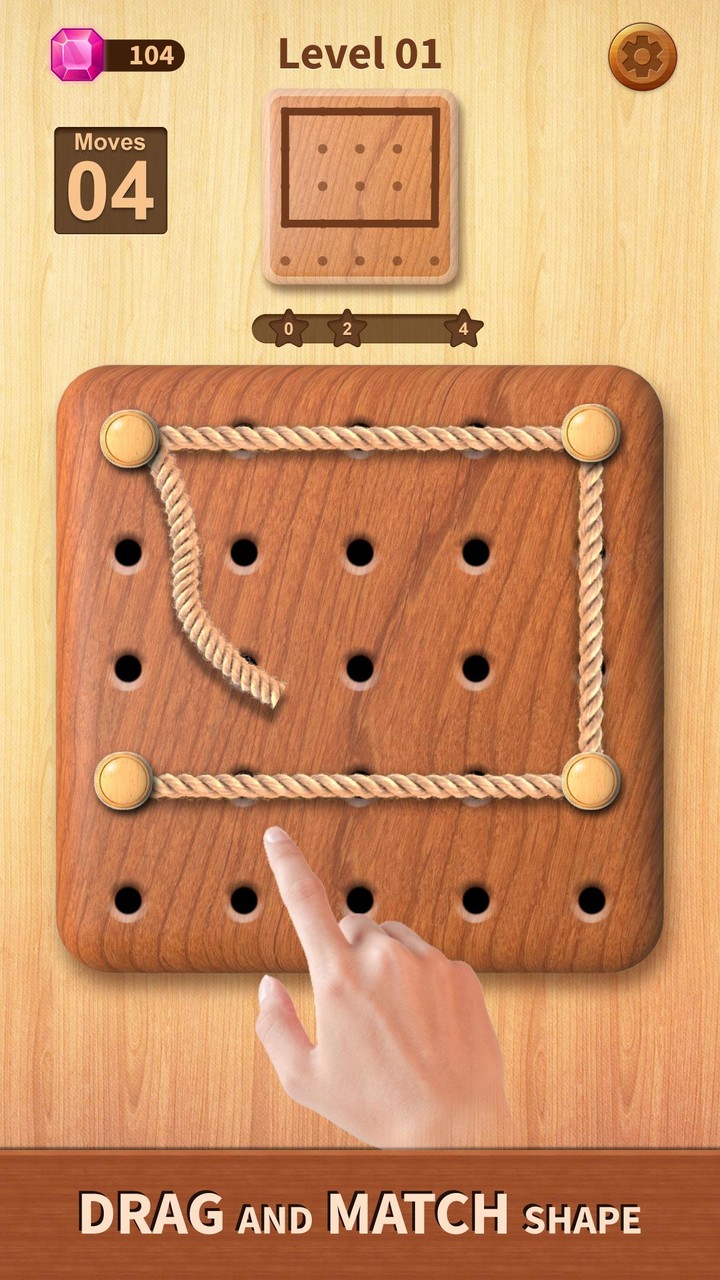 Rope Puzzle: Wooden screenshot image 10_Popularmodapk.com
