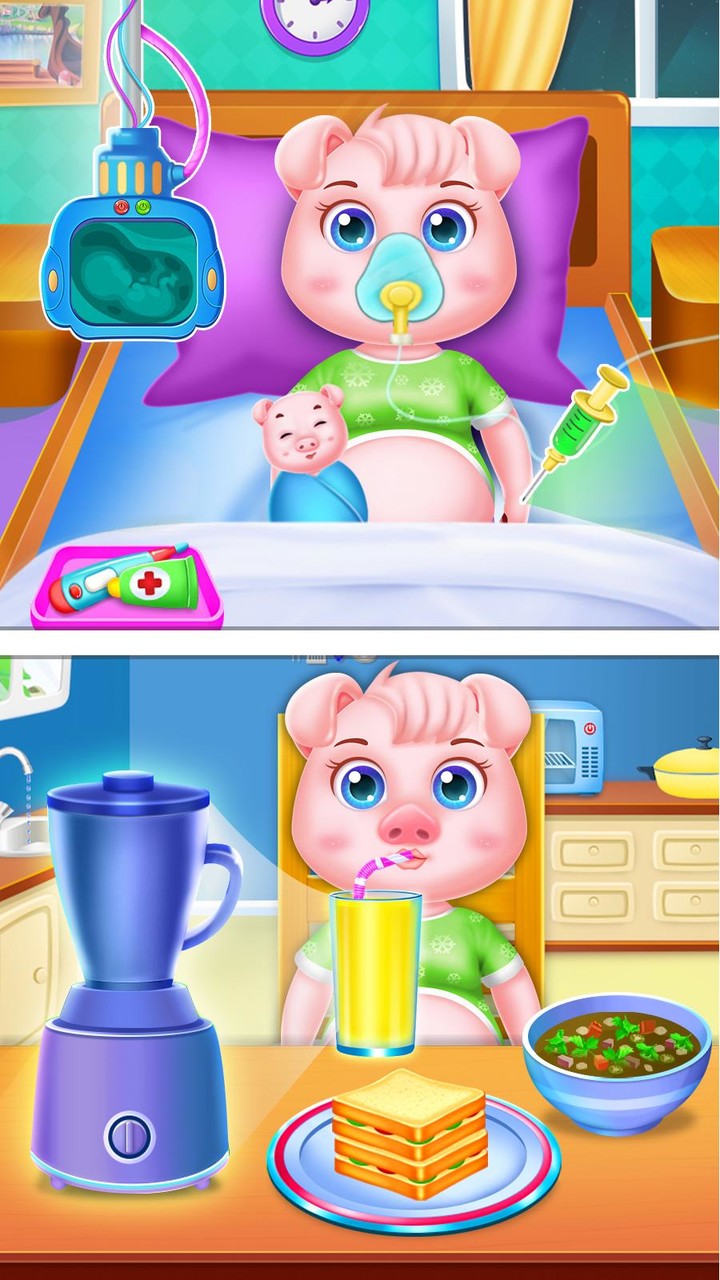 Baby pig mommy newborn screenshot image 3_Popularmodapk.com
