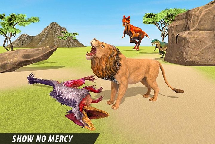 Lion vs Dinosaur Battle Game screenshot image 4_Popularmodapk.com