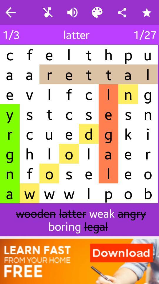 Crossword - Words search screenshot image 2_Popularmodapk.com