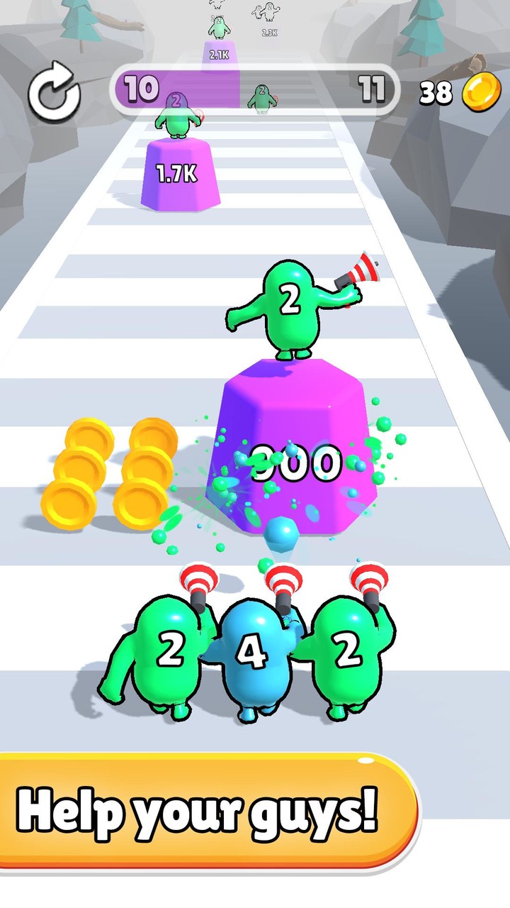 Full Guys: Run And Gun 2048 screenshot image 3_Popularmodapk.com