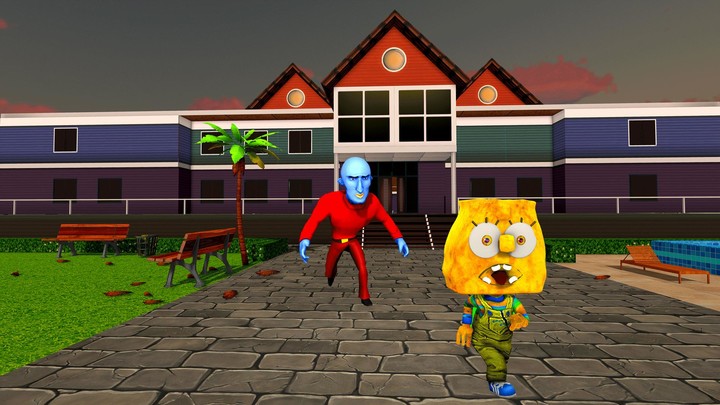 Scary Neighbor Sponge Secret screenshot image 4_Popularmodapk.com