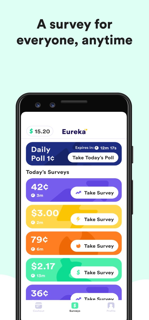 Eureka: Surveys for Money! screenshot image 4_Popularmodapk.com