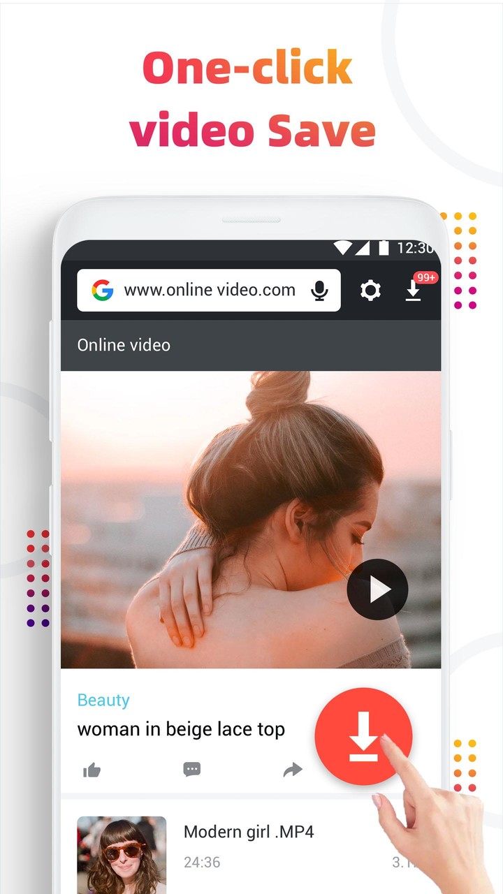 Video downloader, save video screenshot image 2_Popularmodapk.com