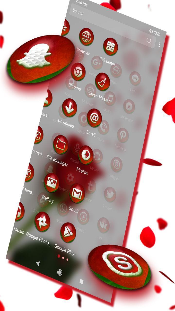 Rose Petals Launcher Theme screenshot image 7_Popularmodapk.com