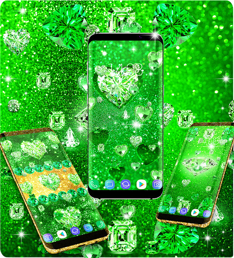 Green diamond shiny wallpapers screenshot image 5_Popularmodapk.com