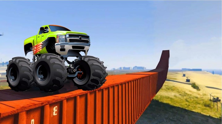 Monster Truck Stunt : Car Game screenshot image 3_Popularmodapk.com