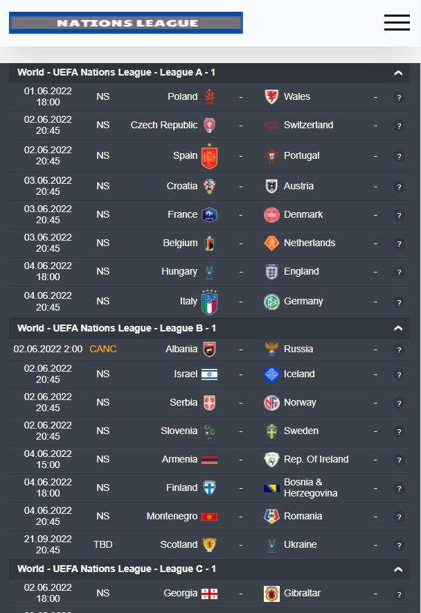 Nations League 2022 LIVE screenshot image 7_Popularmodapk.com