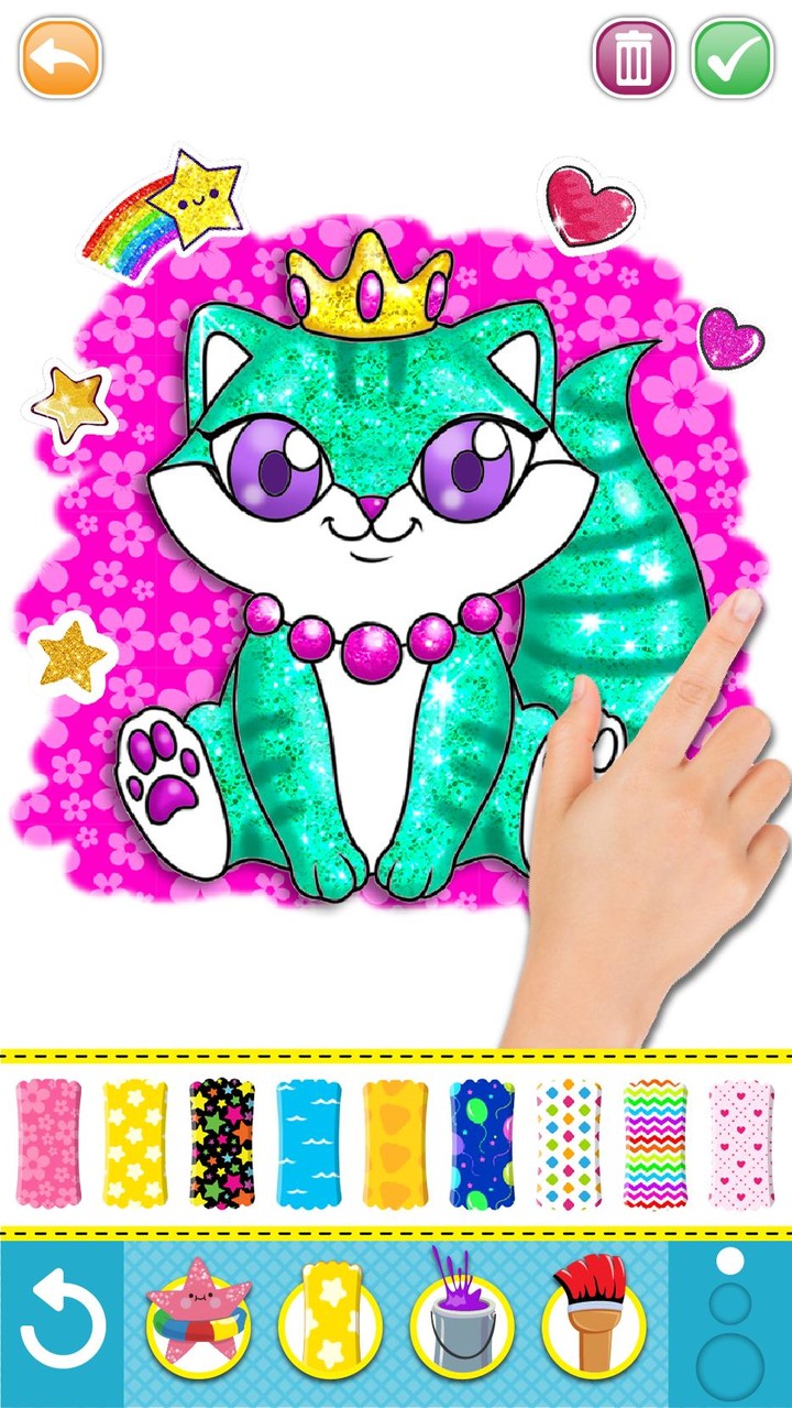 Glitter mermaid coloring pages for kids screenshot image 7_Popularmodapk.com