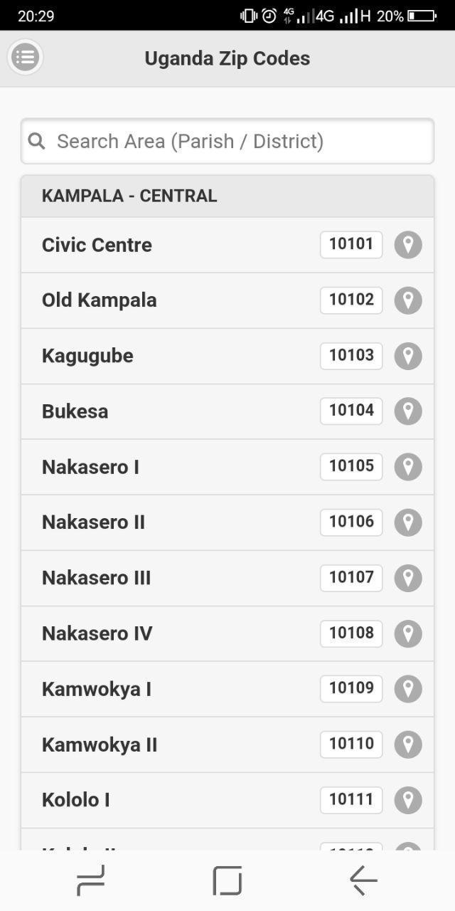 Uganda Zip Codes screenshot image 1_Popularmodapk.com