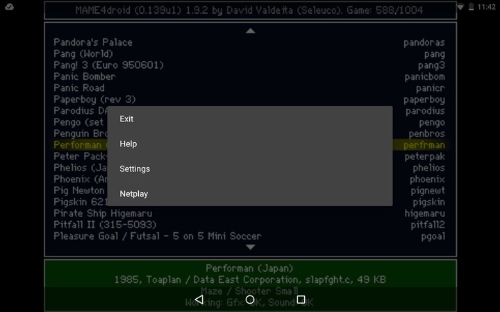 MAME4droid  (0.139u1) screenshot image 4_Popularmodapk.com