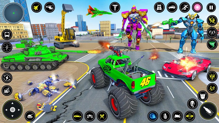 Monster Crane robot Car Games screenshot image 4_Popularmodapk.com