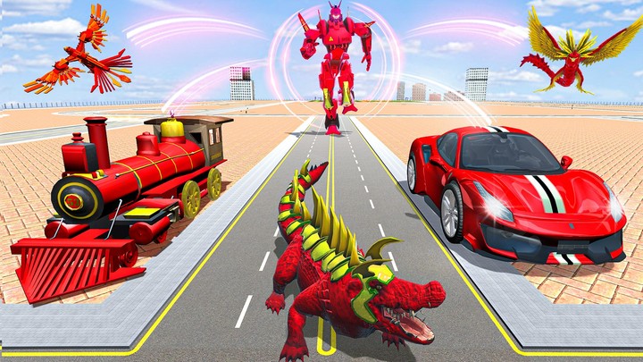 Crocodile Robot Car Game 3d screenshot image 5_Popularmodapk.com