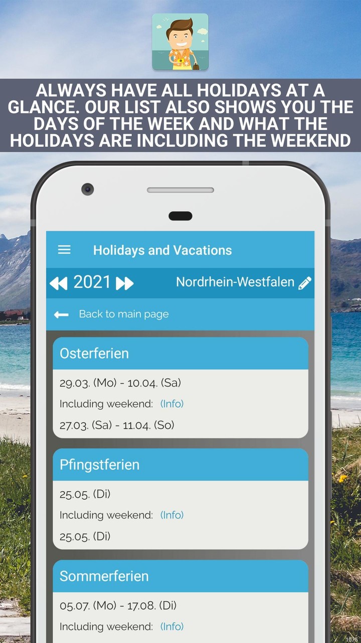 Holidays and school vacations screenshot image 4_Popularmodapk.com