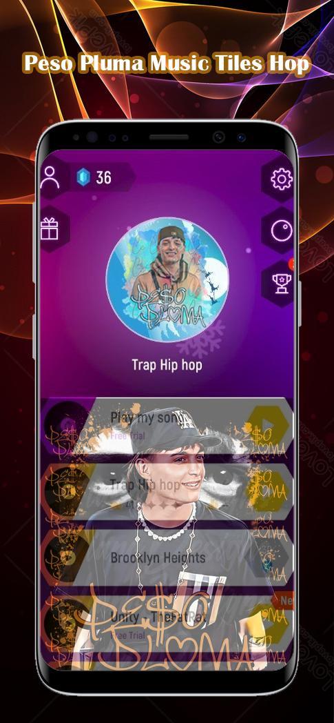 Peso Pluma Tiles hop Music 3D screenshot image 1_Popularmodapk.com