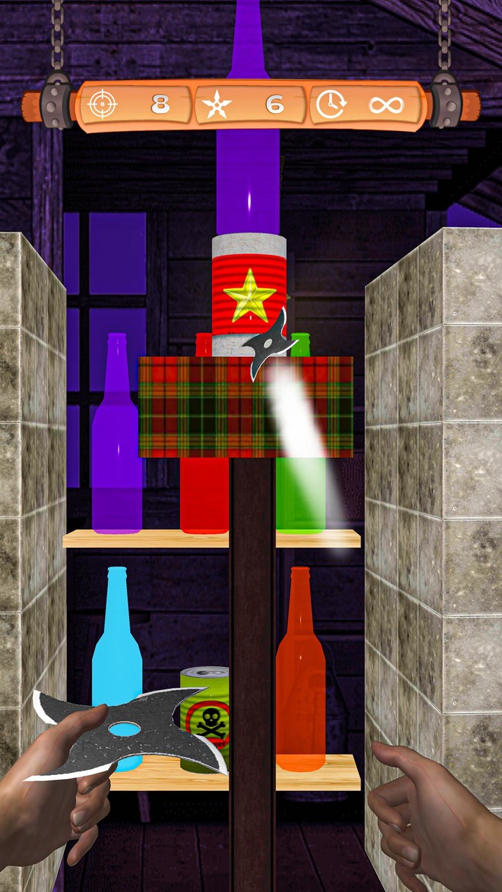 Ninja Shuriken Hit & Knockdown screenshot image 3_Popularmodapk.com
