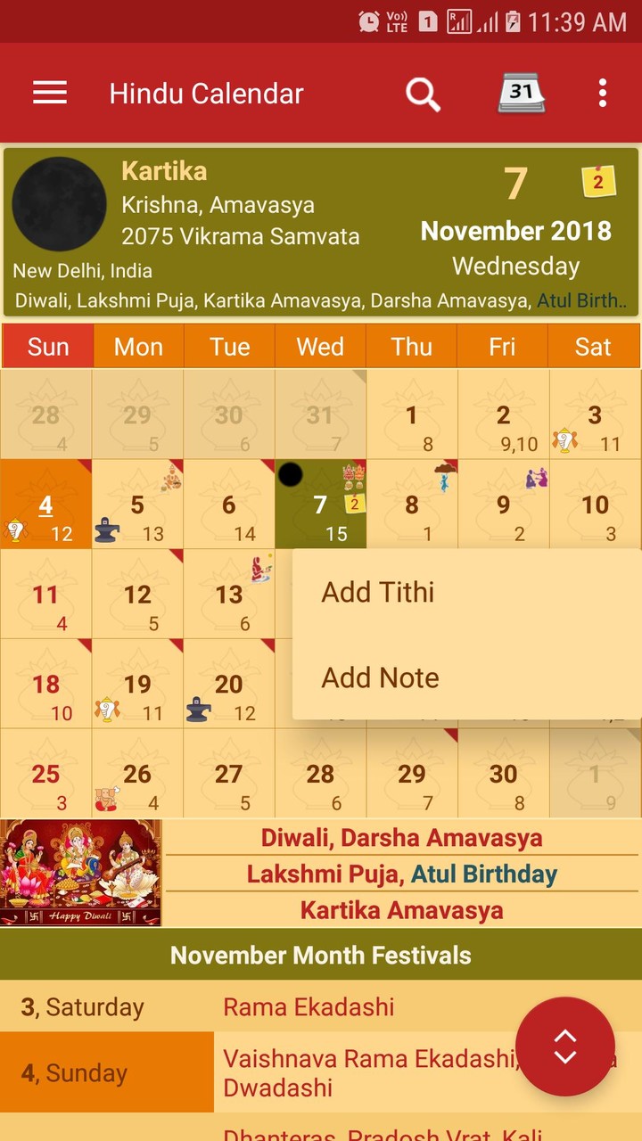 Hindu Calendar - Drik Panchang screenshot image 5_Popularmodapk.com