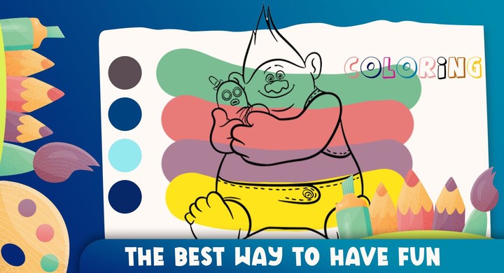 Trolls World Tour Coloring screenshot image 4_Popularmodapk.com