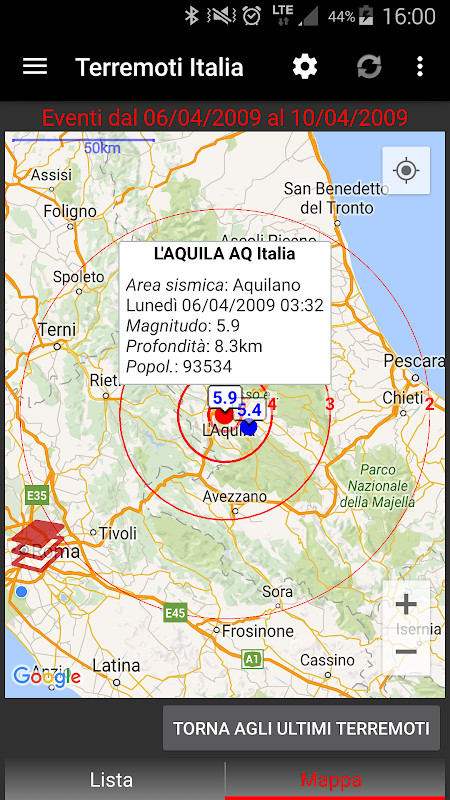 Terremoti Italia screenshot image 3_Popularmodapk.com