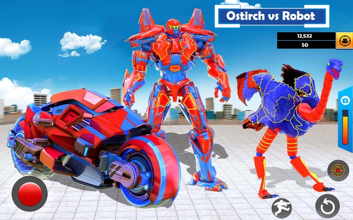 Ostrich Air Jet Robot Car Game screenshot image 18_Popularmodapk.com