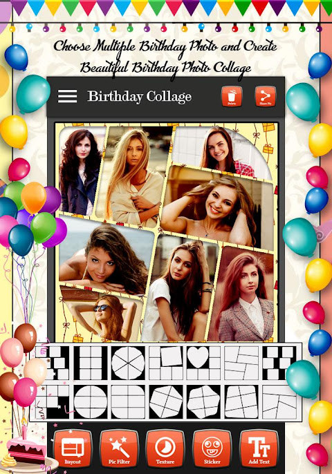 Birthday Photo Collage Maker screenshot image 1_Popularmodapk.com