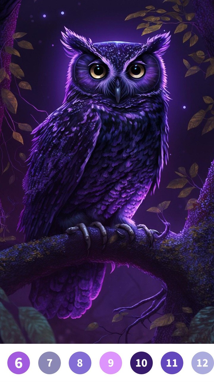 Owl Paint by Number Coloring screenshot image 3_Popularmodapk.com