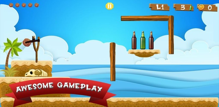 Slingshot Bottle Shooting Game screenshot image 5_Popularmodapk.com