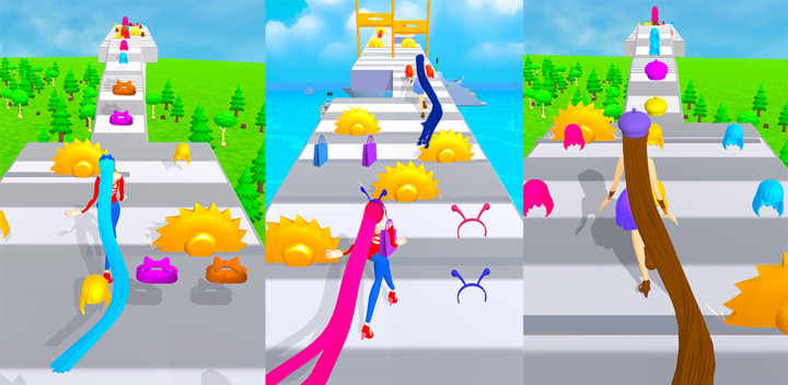 Hair Long Challenge 3D screenshot image 1_Popularmodapk.com