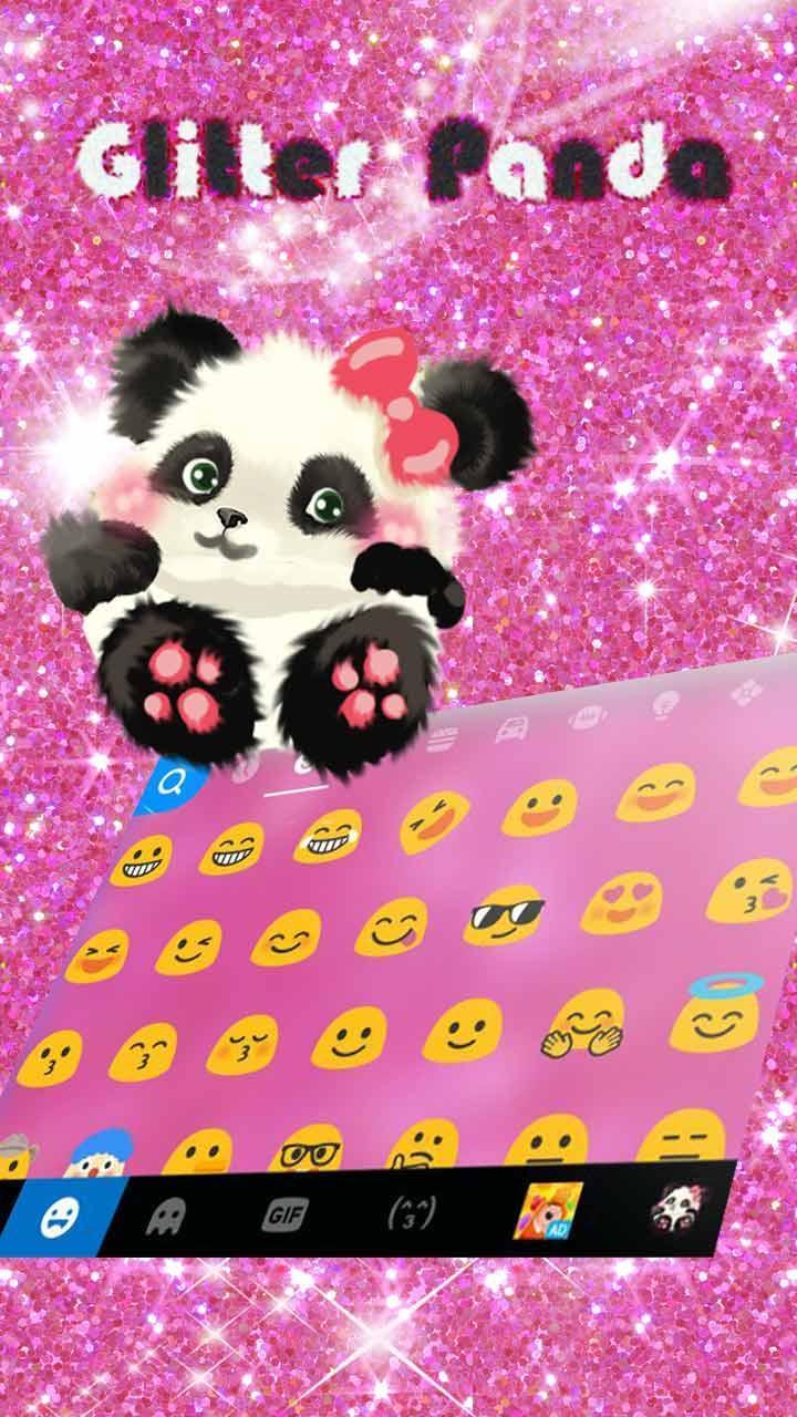 Hot Pink Panda keyboard Theme screenshot image 2_Popularmodapk.com