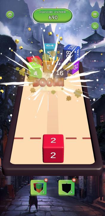 Cube Fusion 2048 3D merge game screenshot image 1_Popularmodapk.com