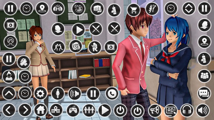 Anime High School : Dating Sim screenshot image 2_Popularmodapk.com