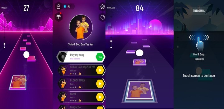 Vlad and Niki Tiles Hop screenshot image 1_Popularmodapk.com