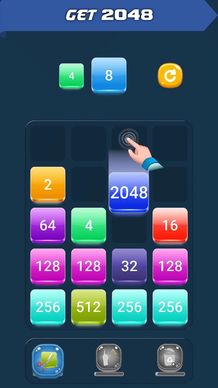 Drop Merge Blocks: 2048 Puzzle screenshot image 2_Popularmodapk.com