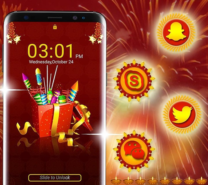 Diwali Crackers Launcher Theme screenshot image 5_Popularmodapk.com