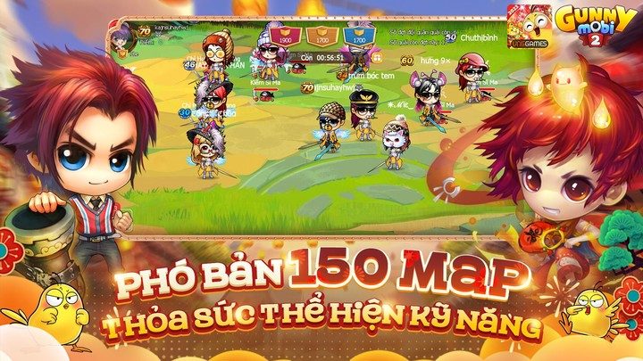 Gunny Mobi - Bắn Gà Teen Cute screenshot image 2_Popularmodapk.com