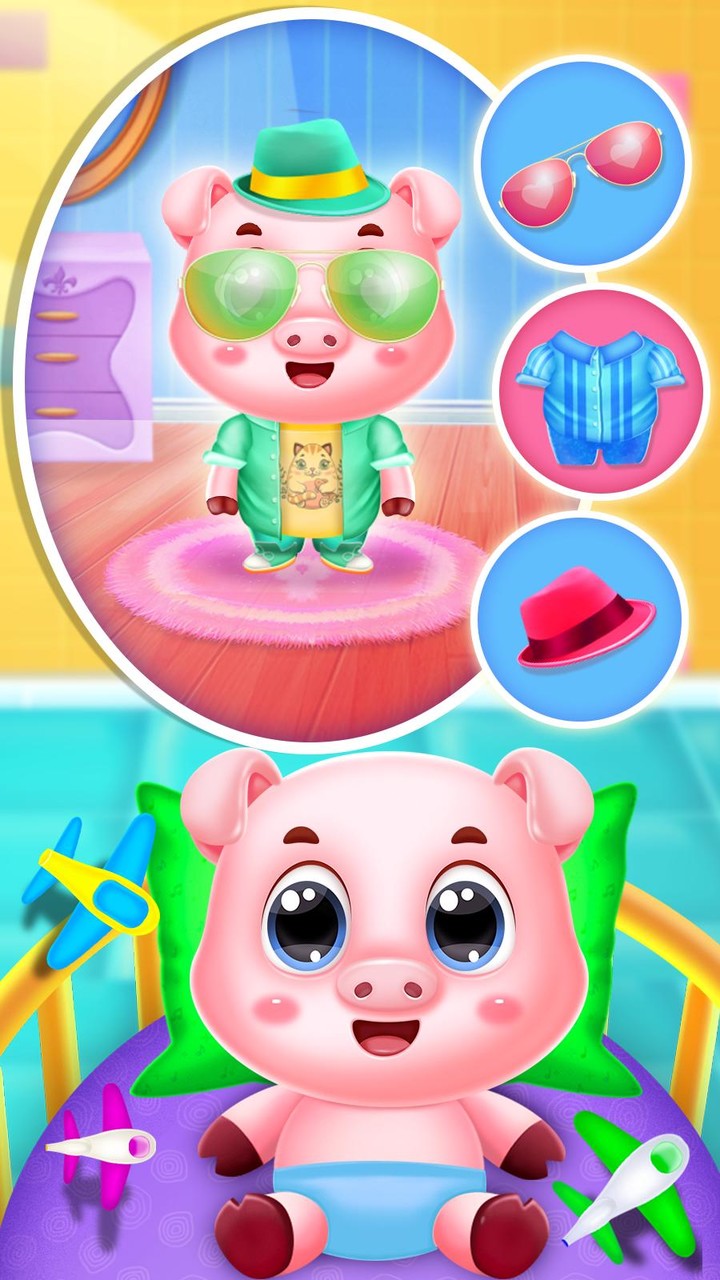 Baby pig mommy newborn screenshot image 4_Popularmodapk.com