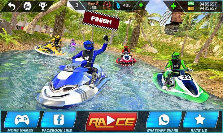 Water Jet Ski Boat Racing 3D screenshot image 3_Popularmodapk.com