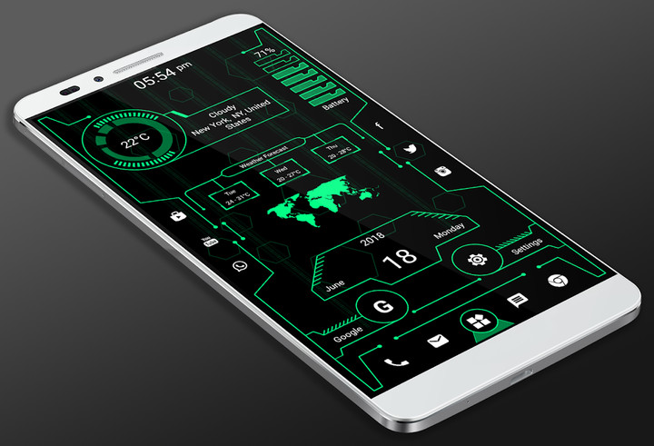 Futuristic Launcher 2, Applock screenshot image 1_Popularmodapk.com
