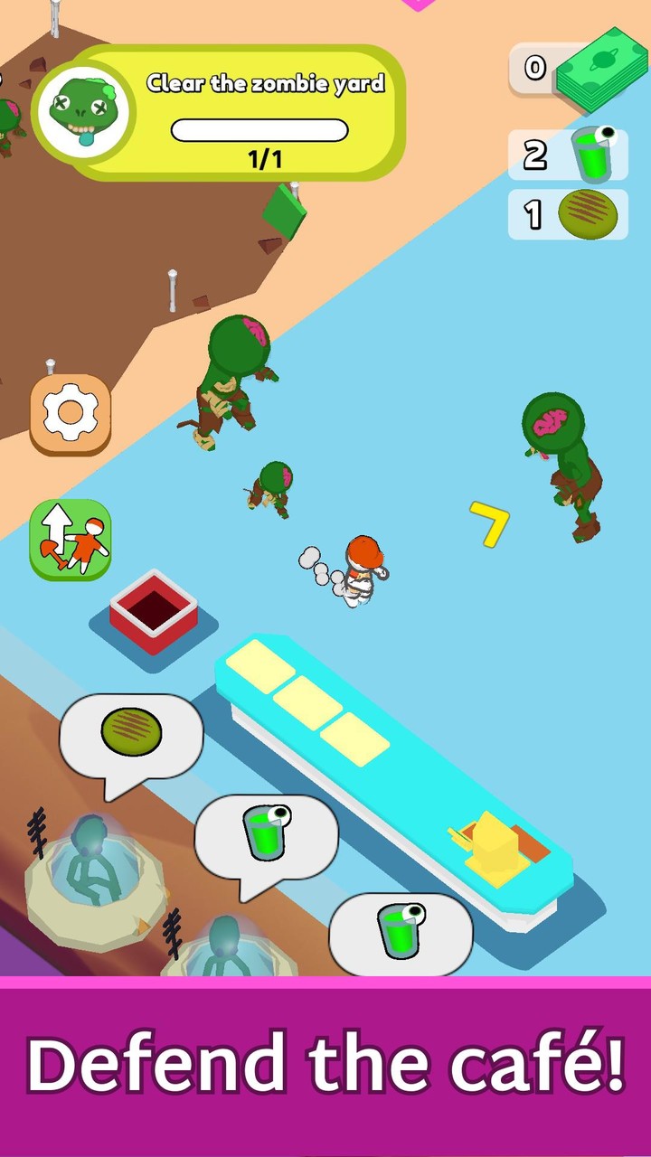 Space Cafe: Zombie Farm Tycoon screenshot image 2_Popularmodapk.com