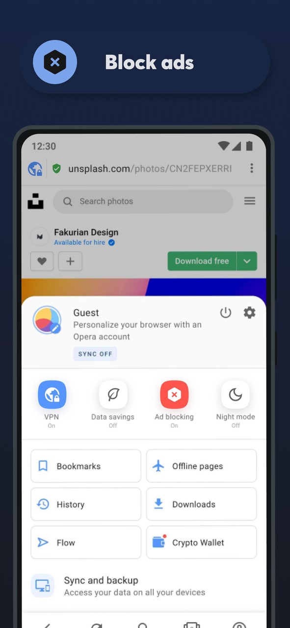 Opera browser beta with VPN screenshot image 10_Popularmodapk.com
