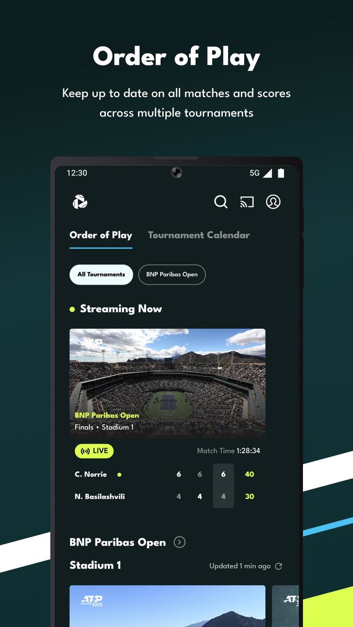 Tennis TV - Live Streaming screenshot image 4_Popularmodapk.com