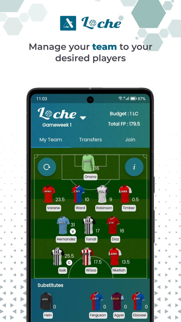 Loche Fantasy Football screenshot image 1_Popularmodapk.com