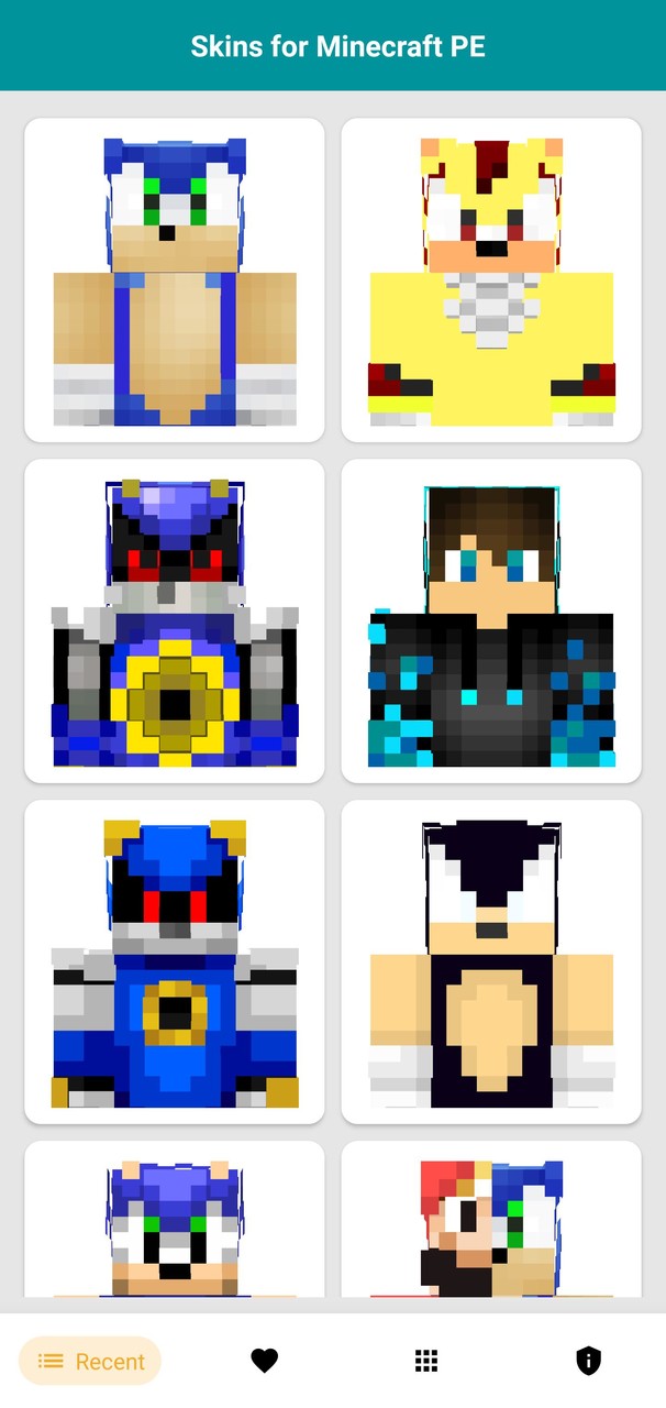 Soni Skins for Minecraft screenshot image 2_Popularmodapk.com