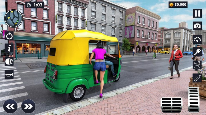 City Rickshaw Simulator Games screenshot image 3_Popularmodapk.com