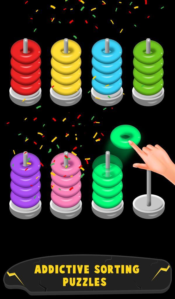 Color Hoop Stack Sort Puzzle screenshot image 2_Popularmodapk.com