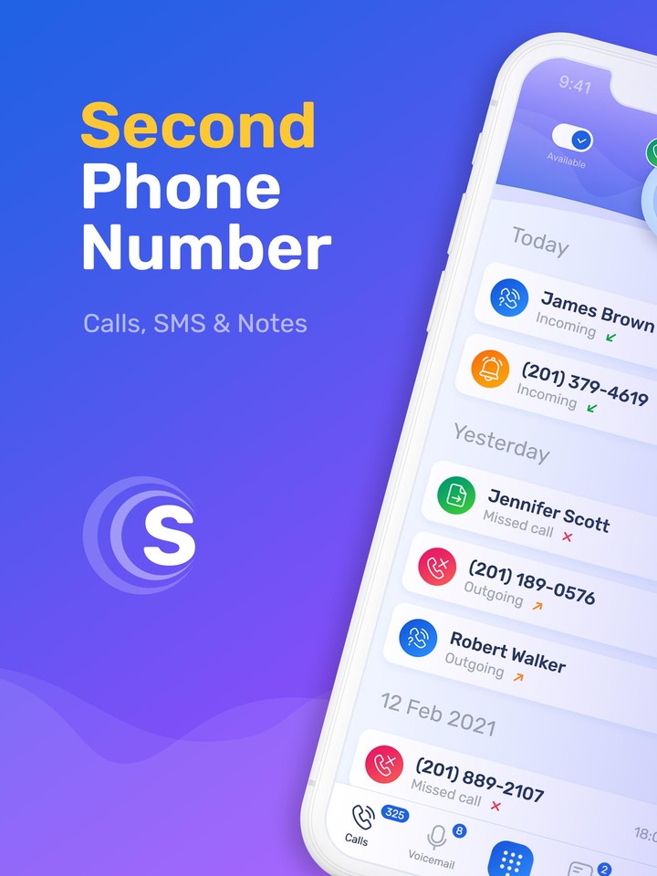 SmartCall: Second phone number screenshot image 3_Popularmodapk.com